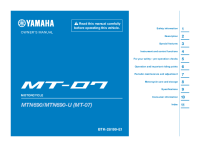 Yamaha MT-07 - Owners manual 2024